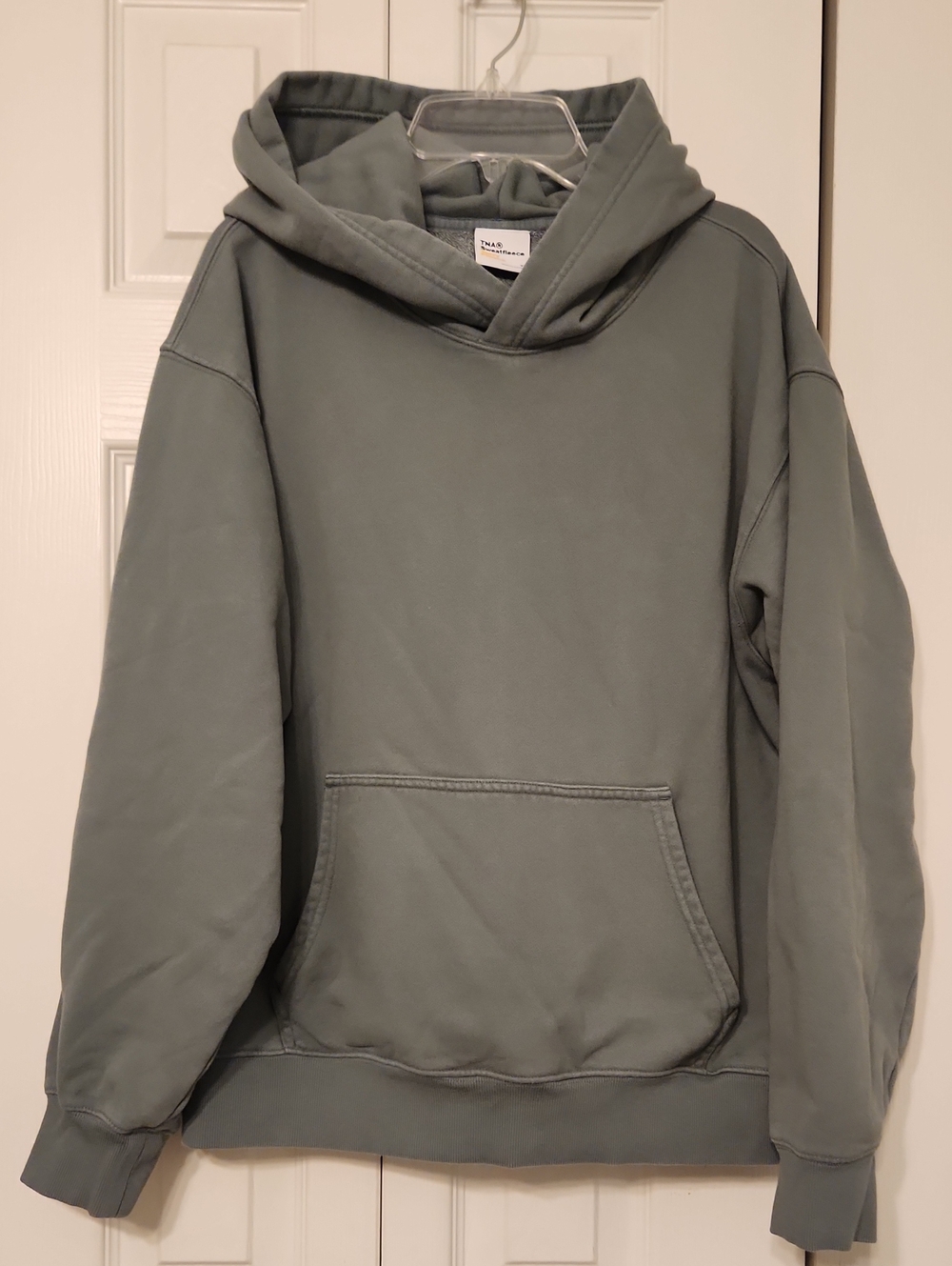 TNA Sweatfleece Terry Fleece Men's Sage Green  Hoodie